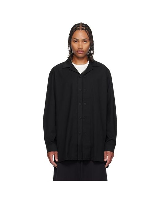 Y-3 Black Wool Adapt Overshirt for men