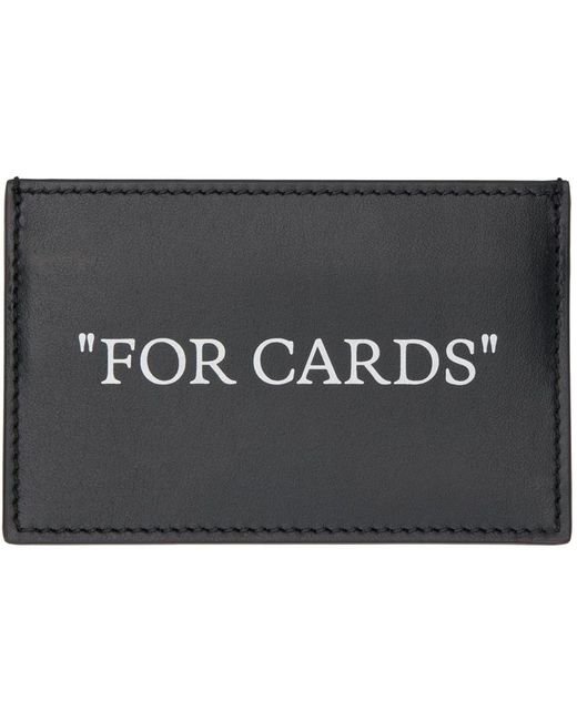 Off-White c/o Virgil Abloh Black Quote Bookish Card Holder for men