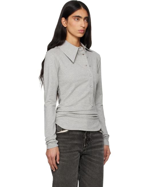 The Attico Black Light American Fleece Polo