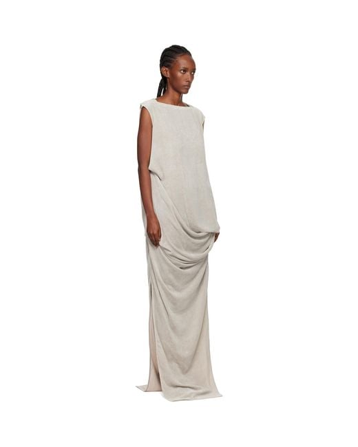 Rick Owens Black Off- Concordians Nouveau Maxi Dress