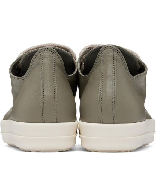 Rick Owens Gray Taupe Tower Jumbolace Low Sneaks Sneakers for men