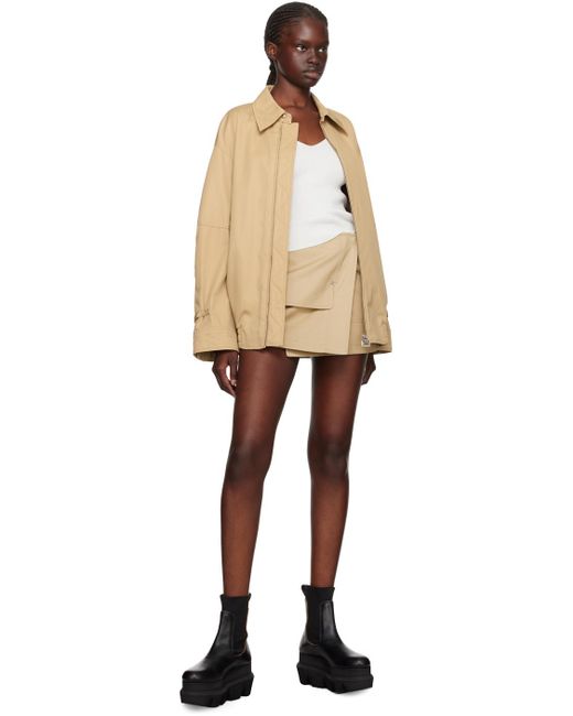 Wooyoungmi Natural Beige Wrap Miniskirt