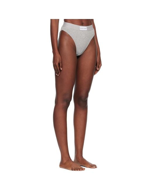 MARINE SERRE Multicolor Moon Logo Stretched Jersey High-Waist Briefs