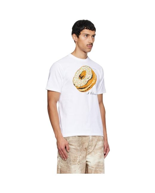A Bathing Ape White Classic Donut T-Shirt for men