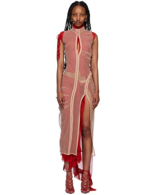 Dilara Findikoglu Black Dissolved Doll Midi Dress