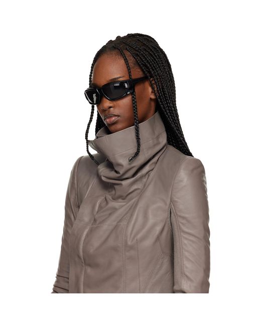 Rick Owens Black Temple Rick Sunglasses