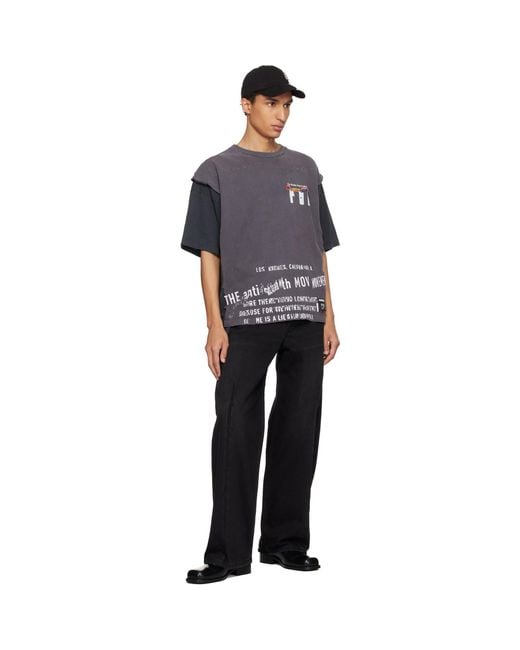 RIVINGTON roi Rebis Black Moda Apocrypha Quad T-Shirt for men