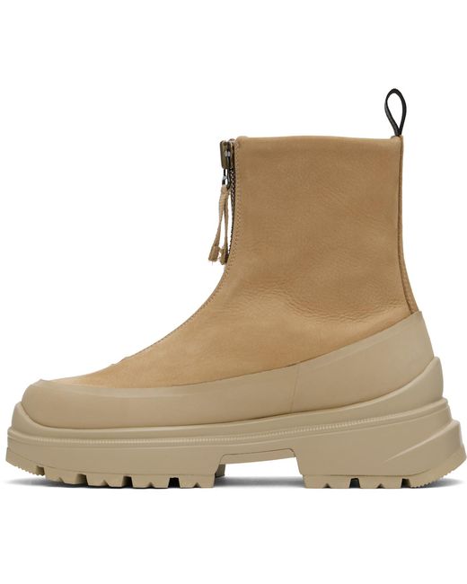 Canada Goose Brown Tan Kya Zip-Up Boots