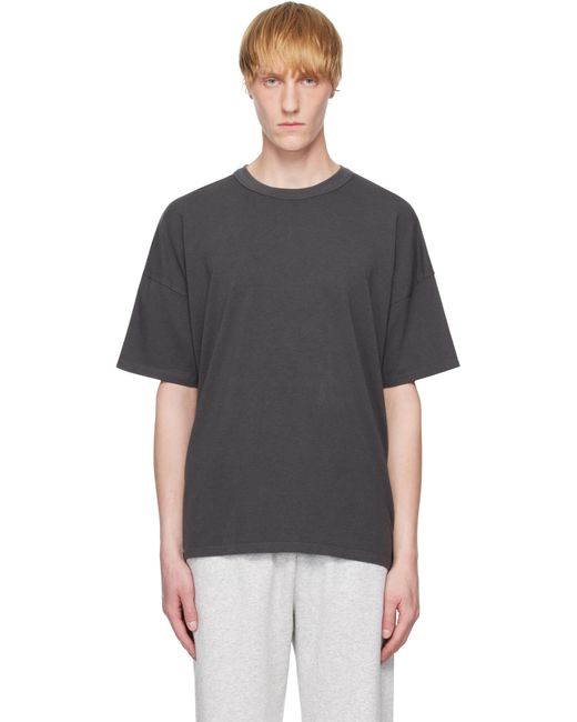 メンズ Skims グレー Jersey Lounge オーバーサイズ Tシャツ Black