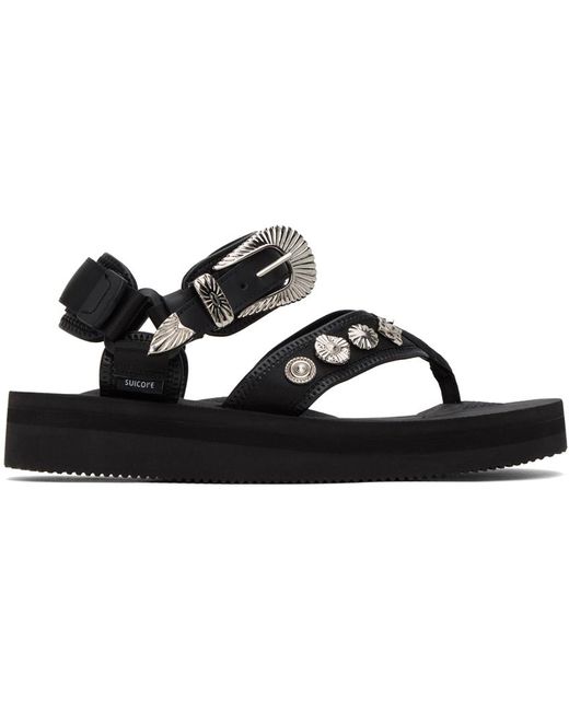 Toga Virilis Black Suicoke Edition Tono Sandals for men