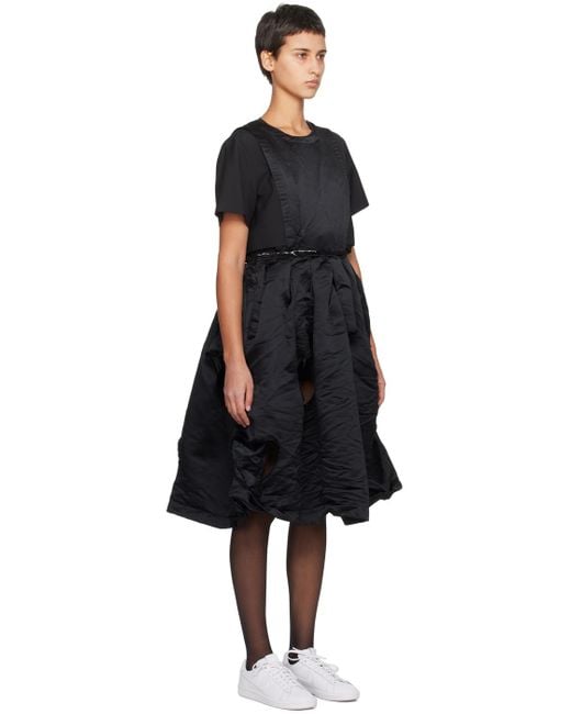 COMME DES GARÇON BLACK Black Comme Des Garçons Cutout Midi Dress