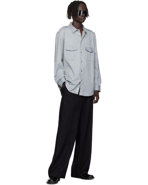 Acne Black Flap Pocket Shirt for men