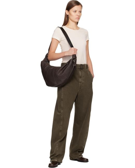 Lemaire Black Rail Belt Large Croissant Bag