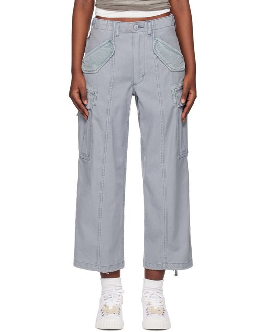 R13 Black Cropped Cargo Pants