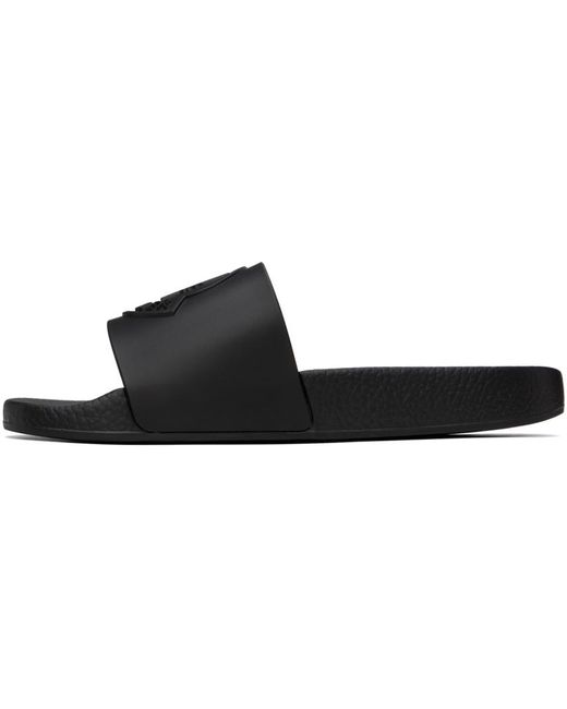 Moncler Black Basile Slides for men