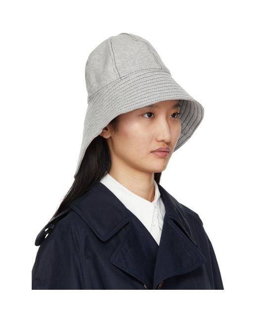 Maison Michel Blue Grey Wool Julianne Hat