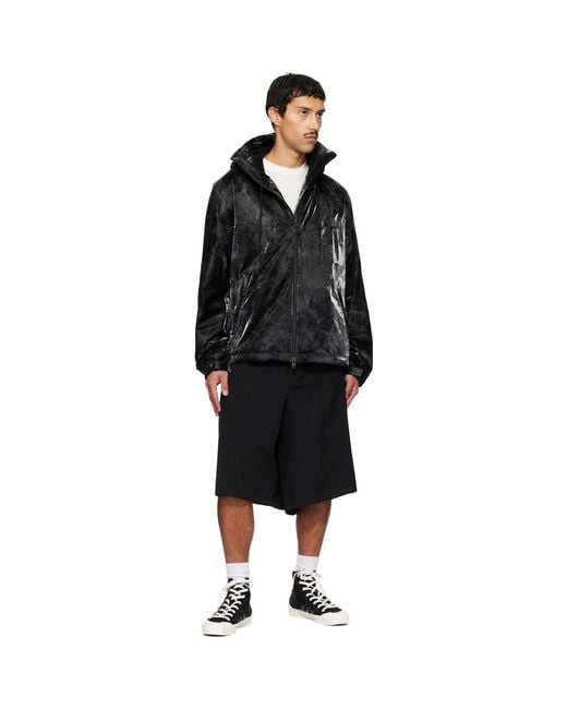 Y-3 Black Marble Nylon Windbreaker Jacket for men