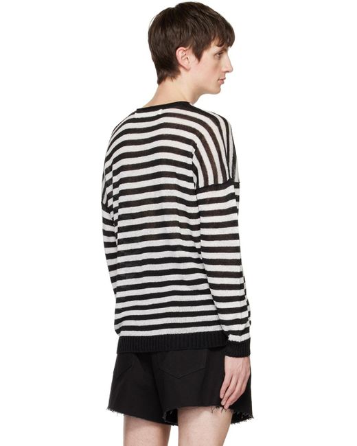 Isabel Benenato Black Striped Sweater for men