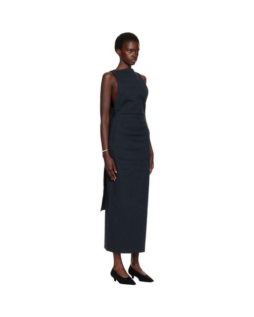 Issey Miyake Blue Allow Maxi Dress