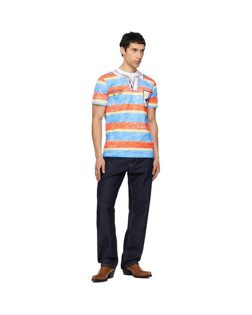 Moschino Orange Sport Inspired T-Shirt for men