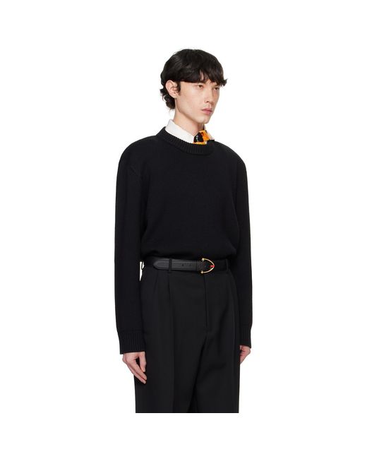 Bottega Veneta Black Classic Wool Tailored Sweater for men