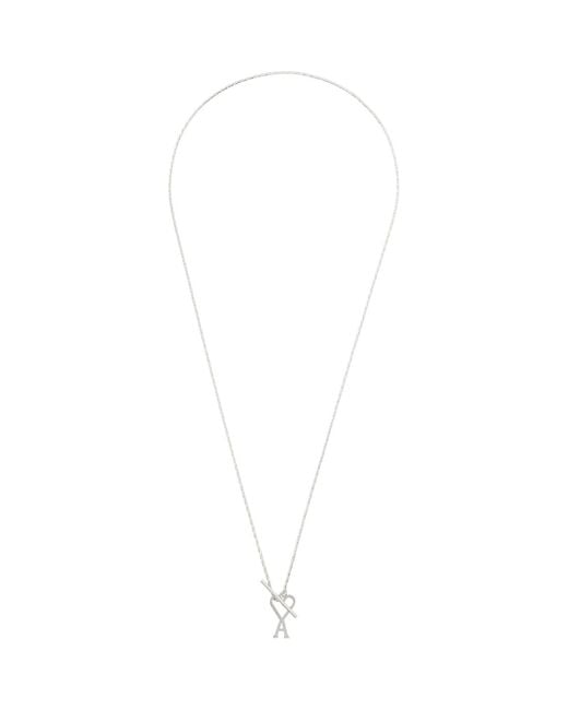 AMI Metallic Ami De Coeur Chain Necklace for men
