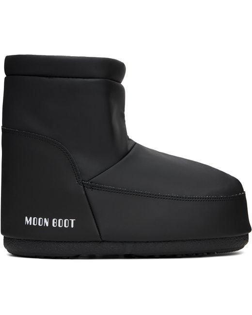 Moon Boot Black No Lace Rubber Boots for men