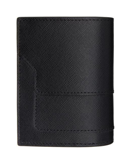 Marni Black Saffiano Leather Bi-Fold Wallet for men