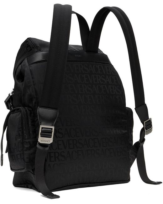 Versace Black '' Allover Neo Backpack for men
