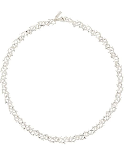 Hatton Labs Metallic Thorn Link Necklace for men