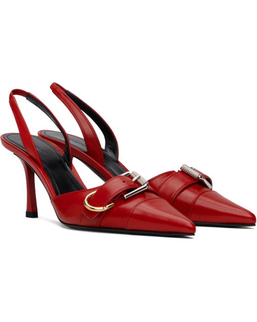 Givenchy Red Voyou Slingback Heels