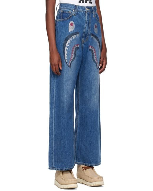 Bape denim shop jacket shark
