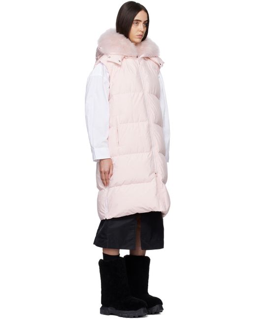 Yves Salomon Black Quilted Shearling Down Vest
