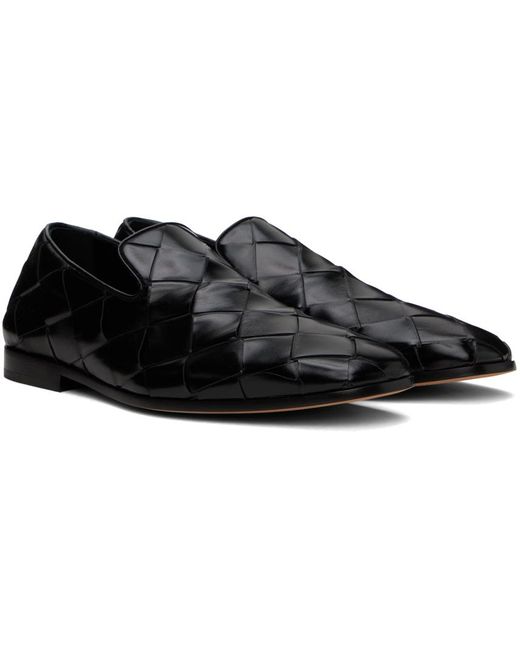 Bottega Veneta Black Roma Slippers for men