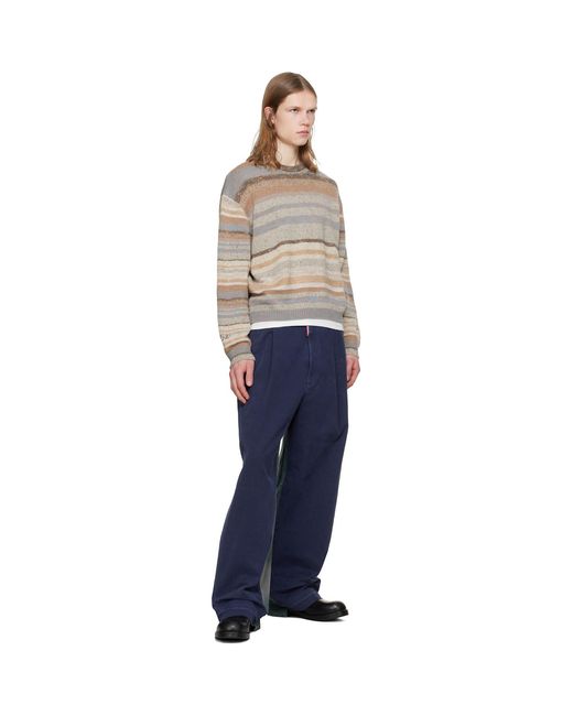 DSquared² Blue Re-Worked Colorblock Easy Zoot Trousers for men