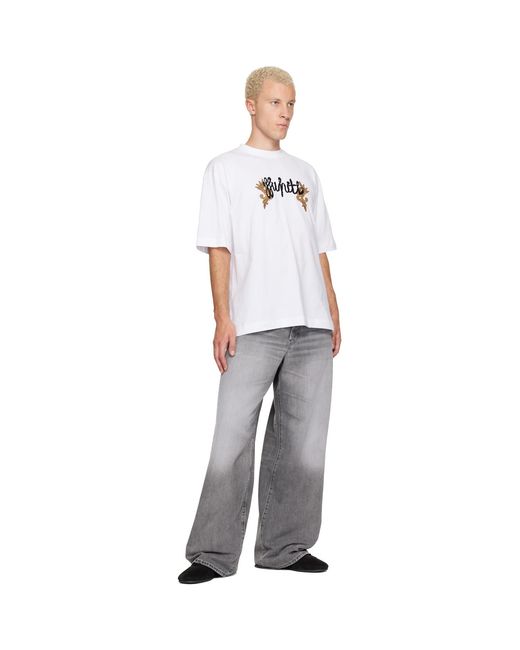 Off-White c/o Virgil Abloh White Paisley Arrow Skate T-Shirt for men