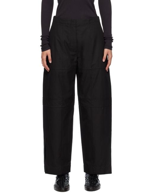 Jil Sander Black Water-Repellent Trousers