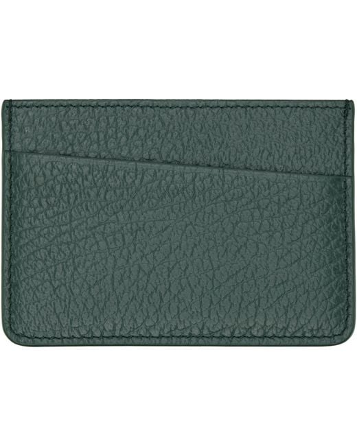 Maison Margiela Green Four Stitches Card Holder