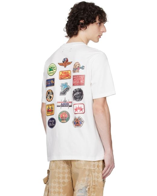 【関税込み】AMIRI ホワイト Station Patch Tシャツ AMIRI: White Station Patch T-shirt | SSENSE