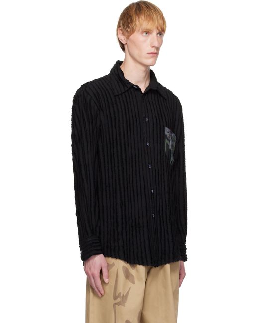 メンズ Collina Strada ブラック Convention ボタンアップシャツ Black