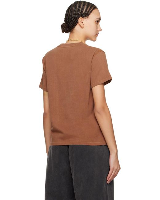 T-shirt brun à image imprimée ERL en coloris Black