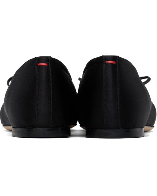 Aeyde ブラック Gabriella サテン バレエシューズ Black