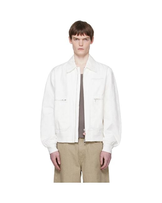Casablanca White Monogram Jacket for men