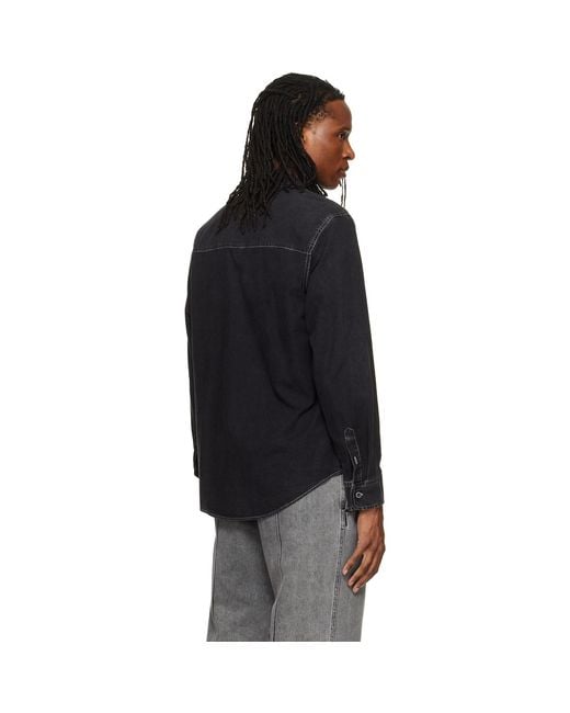 Isabel Marant Black Viken Denim Shirt for men