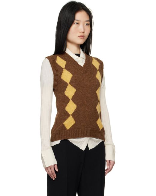 &Daughter Black Shetland Argyle Vest