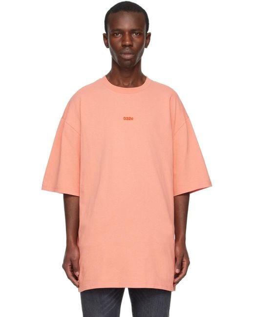 032c Pink Terra Oversized T-shirt for men