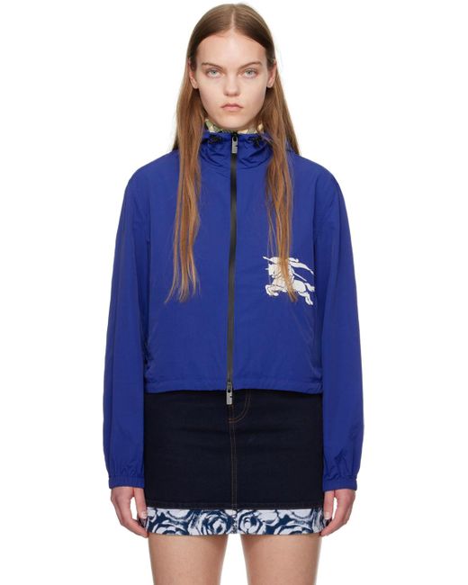 Burberry Blue Cropped Jacket