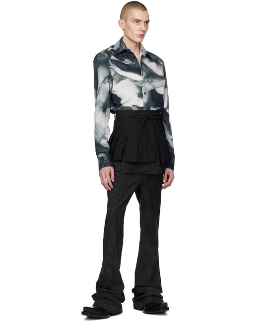 Egonlab Black Pleated Miniskirt for men