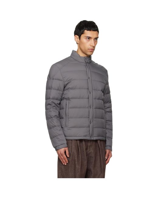 Moncler Gray Selves Short Down Jacket for men