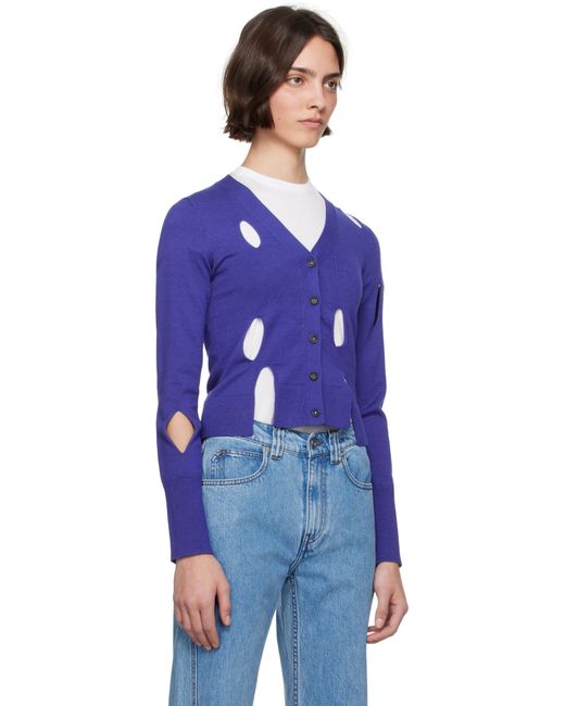 J.W. Anderson ネイビー Slit カーディガン Blue